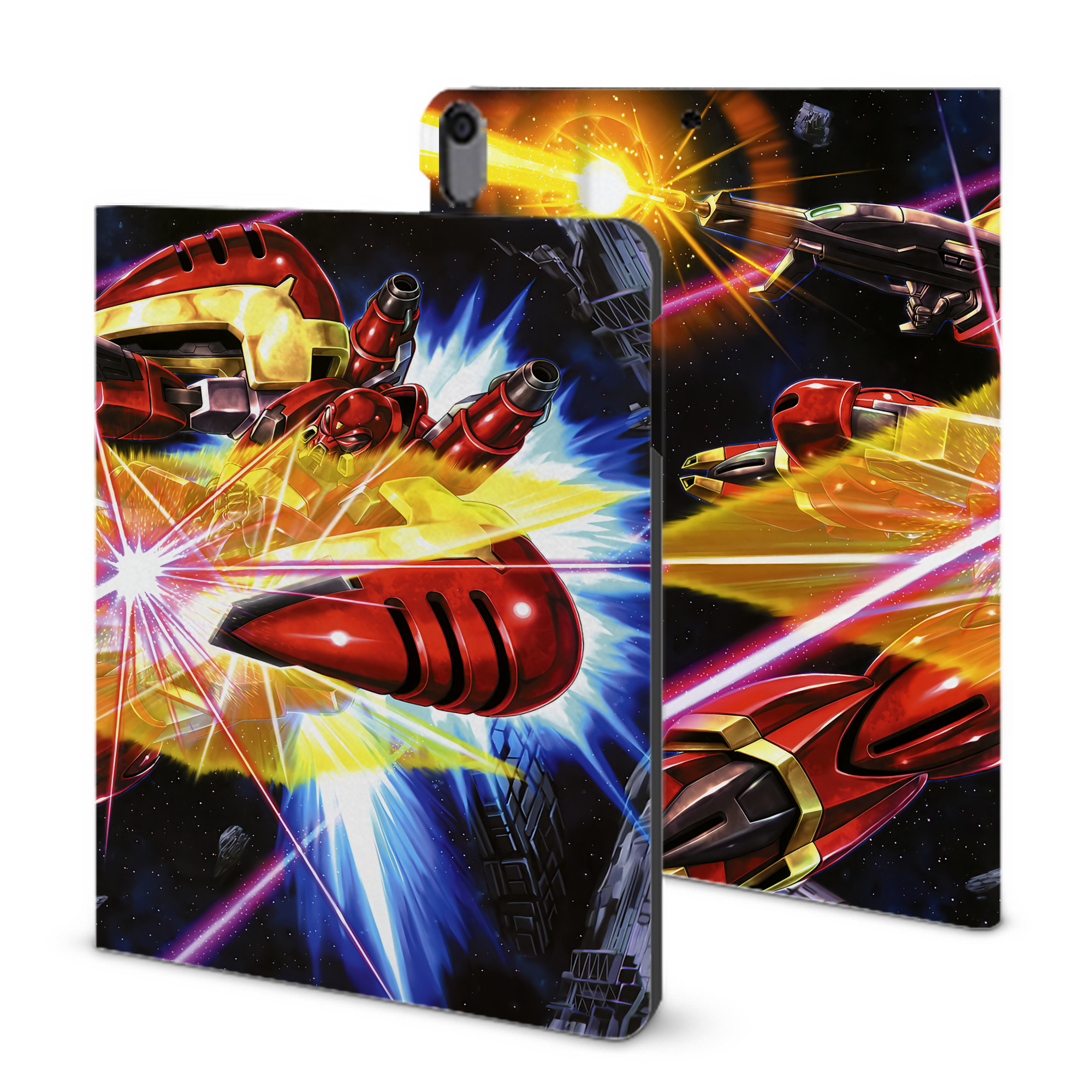 （画像用） 機動戦士ガンダム Mobile Suit Gundam IPad ケース ブック型 PUレザー TPU 耐衝撃 軽量 薄型 ペン収納なし 全面保護 IPad 各モデル対応